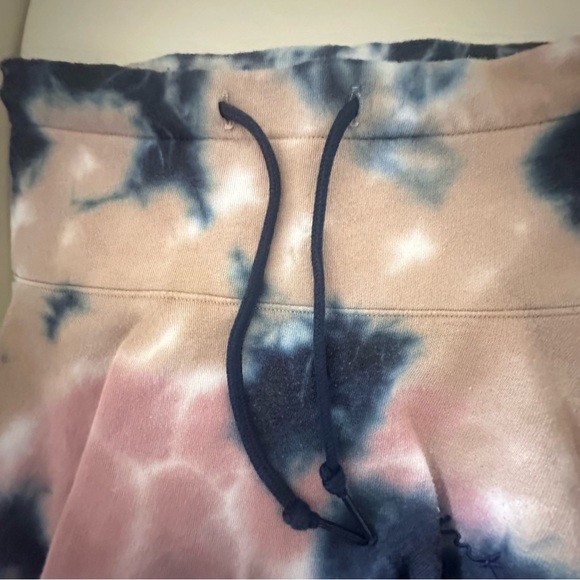 Victorias Secret Pink Cowl Sweater Varsity Large Ensign Beige Tie Dye Sz Large - Picture 5 of 15